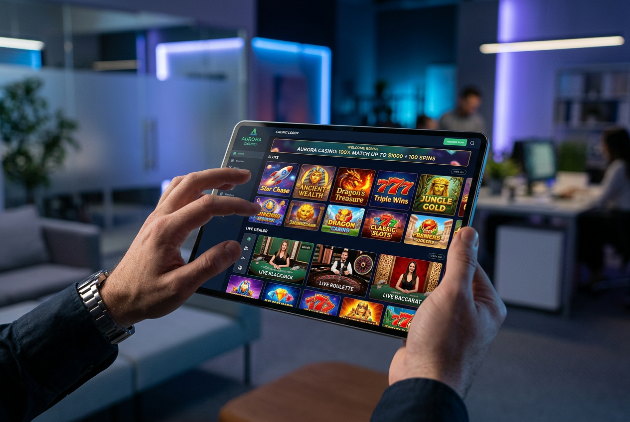 A modern online casino interface showing a vast catalog of games.
